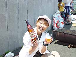 おまつり課長やのひろみです。みなさん「キリンビール」をよろしく。
